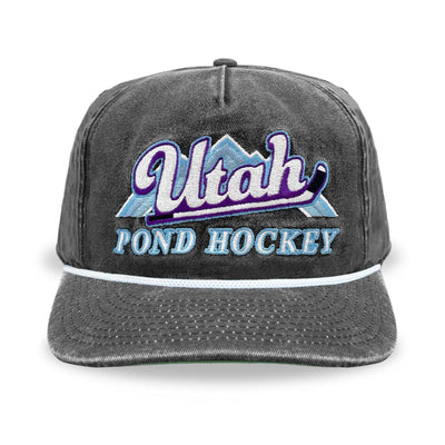 Celly Hockey Utah Pond Hockey Snapback Hat - Washed Black - TheHockeyShop.com