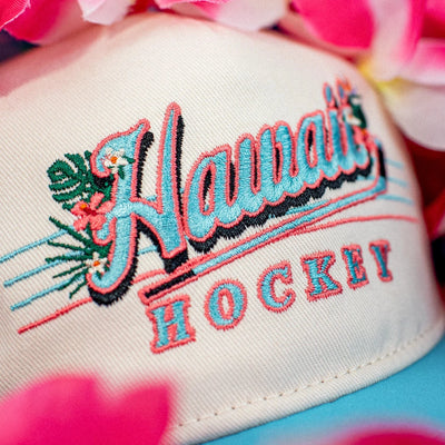 Celly Hockey Hawaii Hockey Snapback Hat - Cream - TheHockeyShop.com