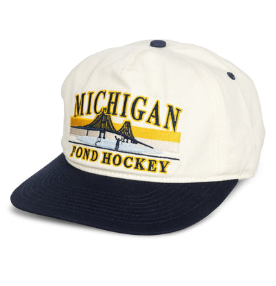 Celly Hockey Michigan Pond Hockey Snapback Hat - Cream - TheHockeyShop.com