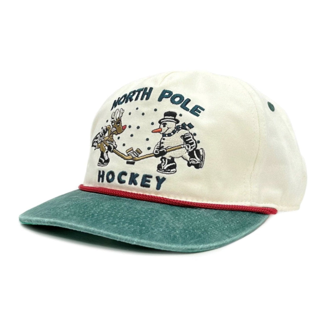 Celly Hockey North Pole Hockey Snapback Hat - Cream/Evergreen - TheHockeyShop.com