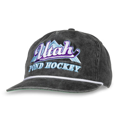 Celly Hockey Utah Pond Hockey Snapback Hat - Washed Black - TheHockeyShop.com
