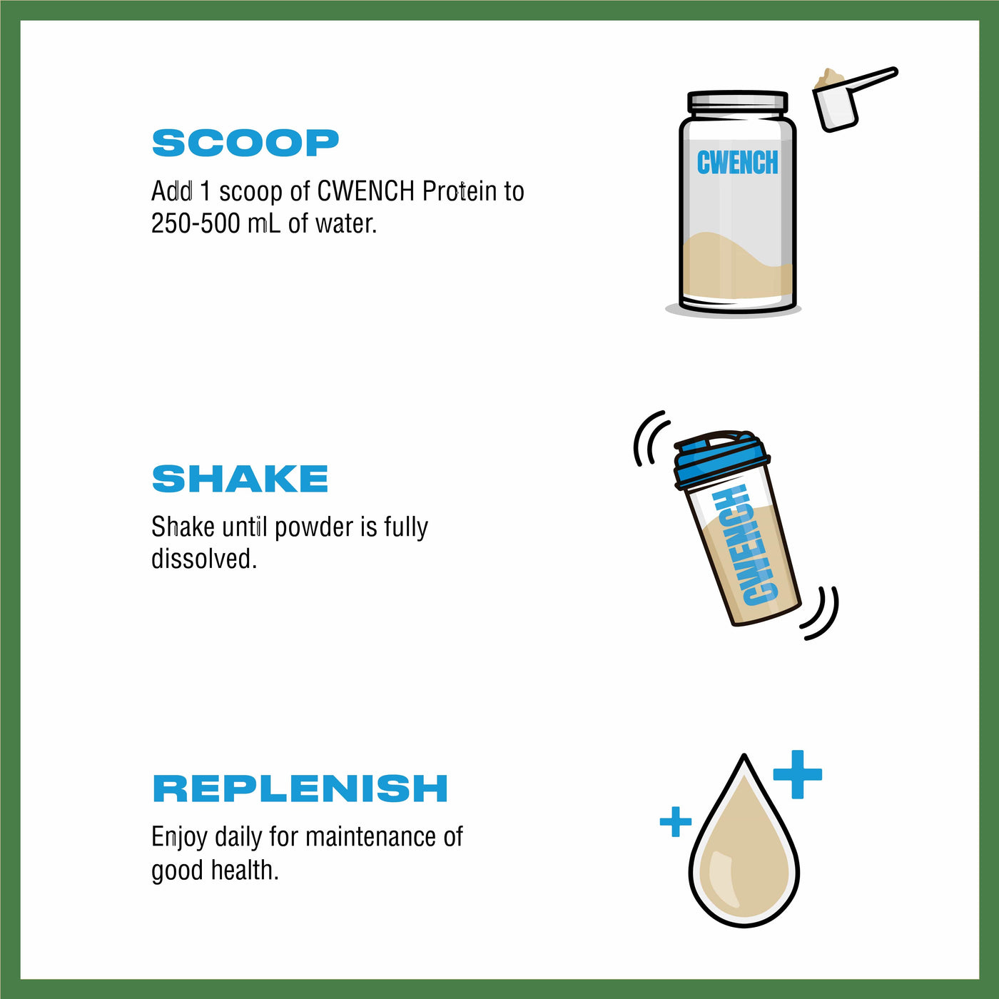 Cwench Vegan Protein Blend - Vanilla - TheHockeyShop.com