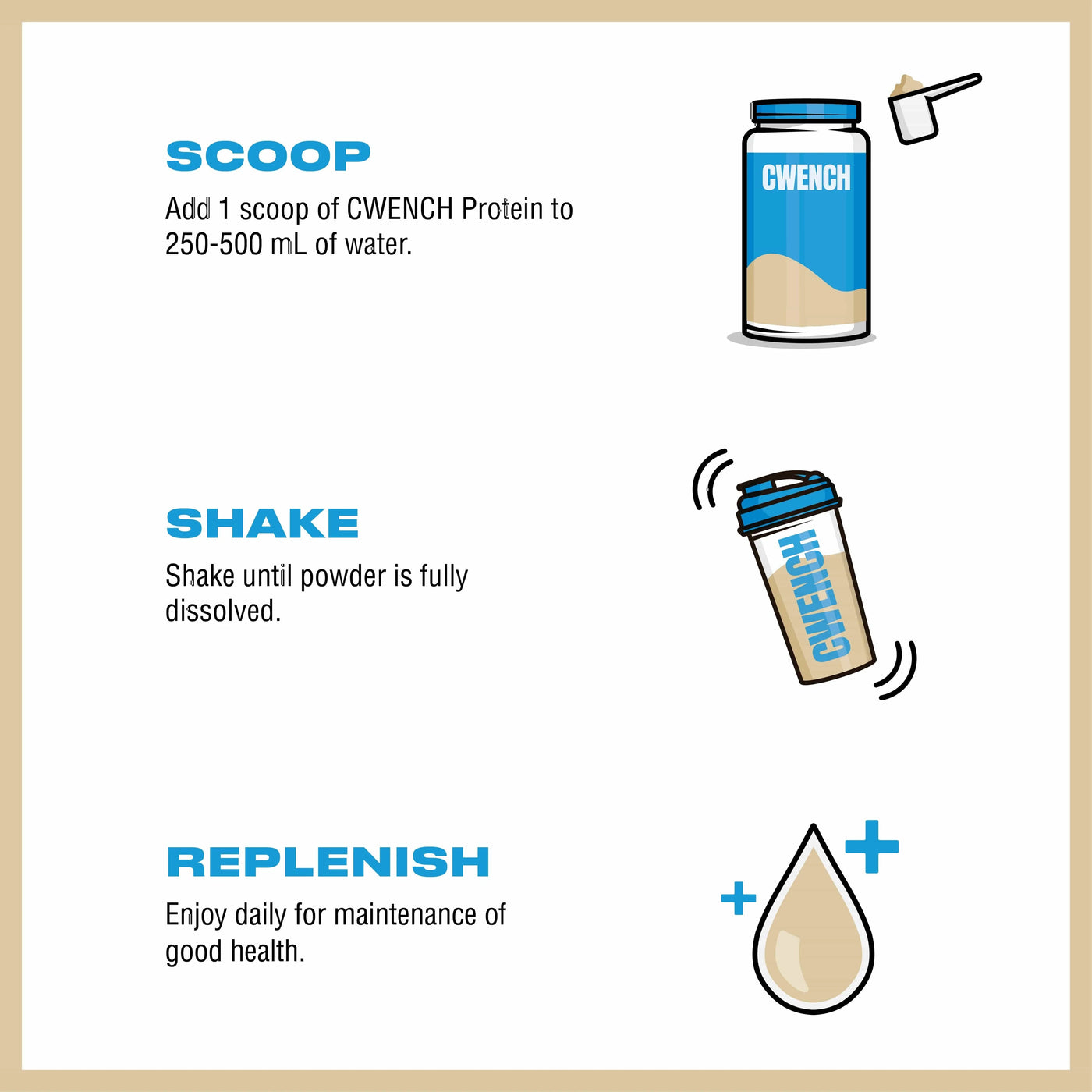 Cwench Whey Protein Blend - Vanilla - TheHockeyShop.com