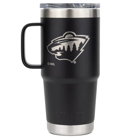 YETI Rambler 20oz Travel Mug - Minnesota Wild Black - The Hockey Shop