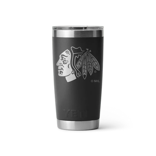 YETI Rambler 20oz Tumbler - Chicago Blackhawks Chicago Blackhawks / Black - The Hockey Shop