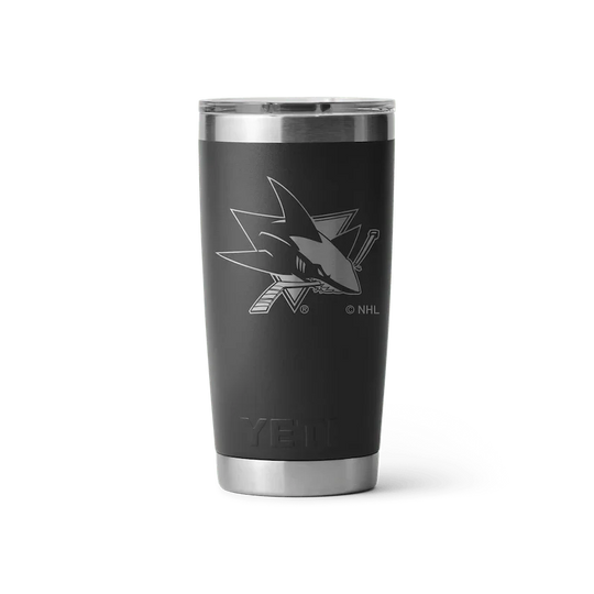 YETI Rambler 20oz Tumbler - San Jose Sharks San Jose Sharks / Black - The Hockey Shop