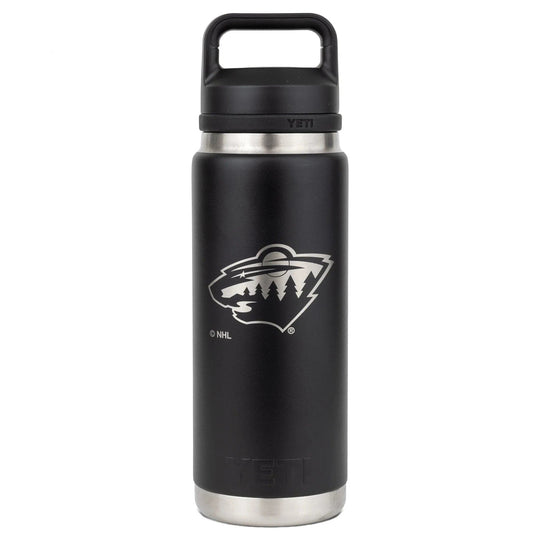 YETI Rambler 26oz Bottle - Minnesota Wild Black - The Hockey Shop