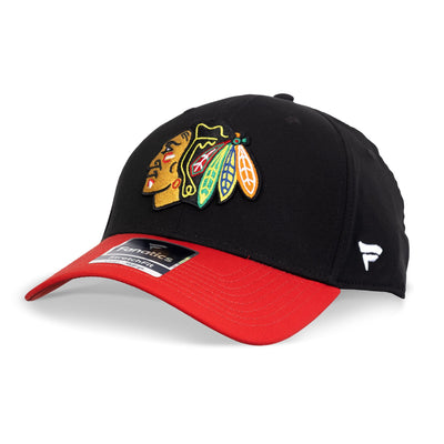 Fanatics Core Structured Stretch Hat - Chicago Blackhawks Black - TheHockeyShop.com