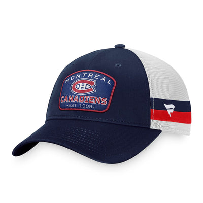Fanatics Fundamental Structured Trucker w/Stripes Hat - Montreal Canadiens - TheHockeyShop.com