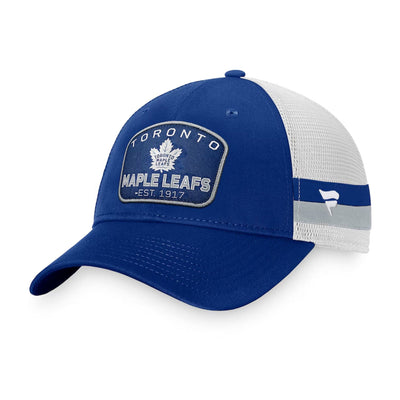 Fanatics Fundamental Structured Trucker w/Stripes Hat - Toronto Maple Leafs - TheHockeyShop.com