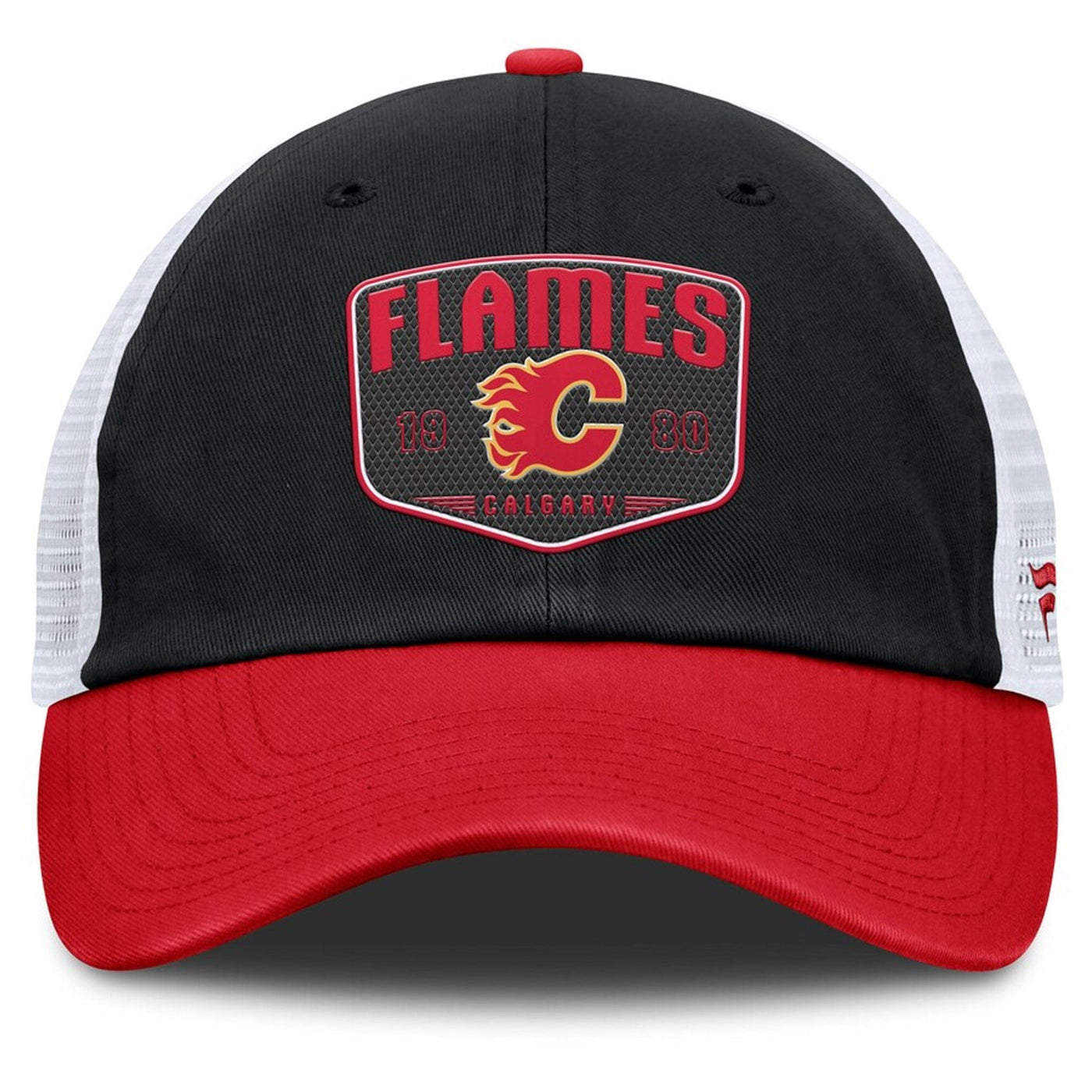 Fanatics One-Timer Cotton Structured Adjustable Mesh Hat - Calgary Flames - TheHockeyShop.com
