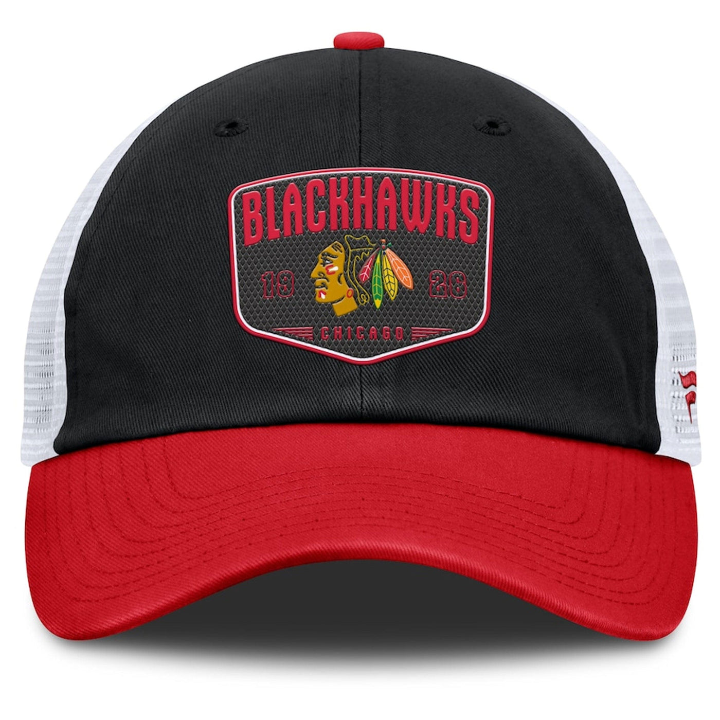 Fanatics One-Timer Cotton Structured Adjustable Mesh Hat - Chicago Blackhawks - TheHockeyShop.com