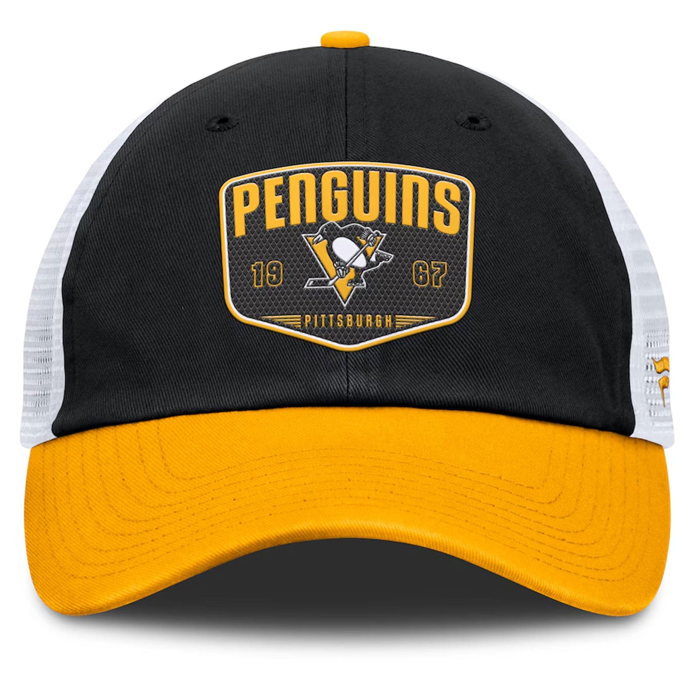 Fanatics One-Timer Cotton Structured Adjustable Mesh Hat - Pittsburgh Penguins - TheHockeyShop.com