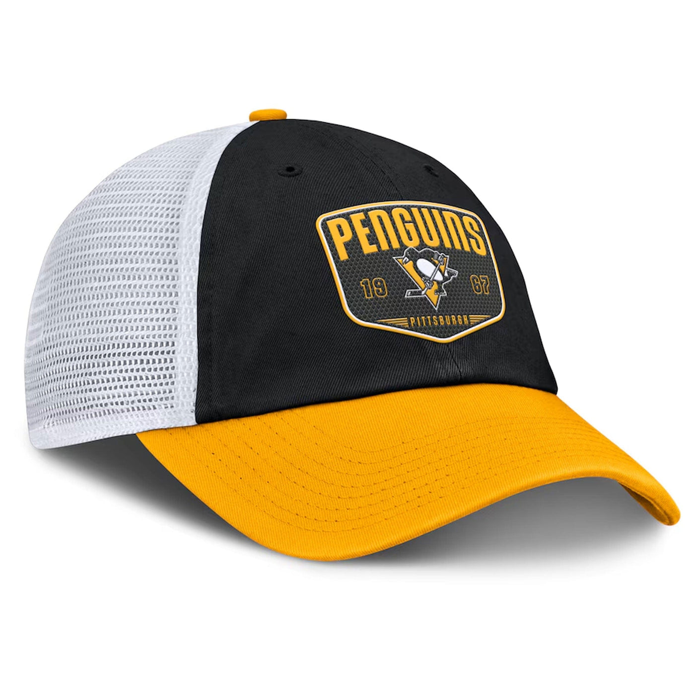 Fanatics One-Timer Cotton Structured Adjustable Mesh Hat - Pittsburgh Penguins - TheHockeyShop.com