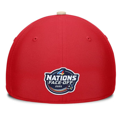 Men's Canada Fanatics Red 2025 4 Nations Face-Off Stretch Fit Hat - TheHockeyShop.com