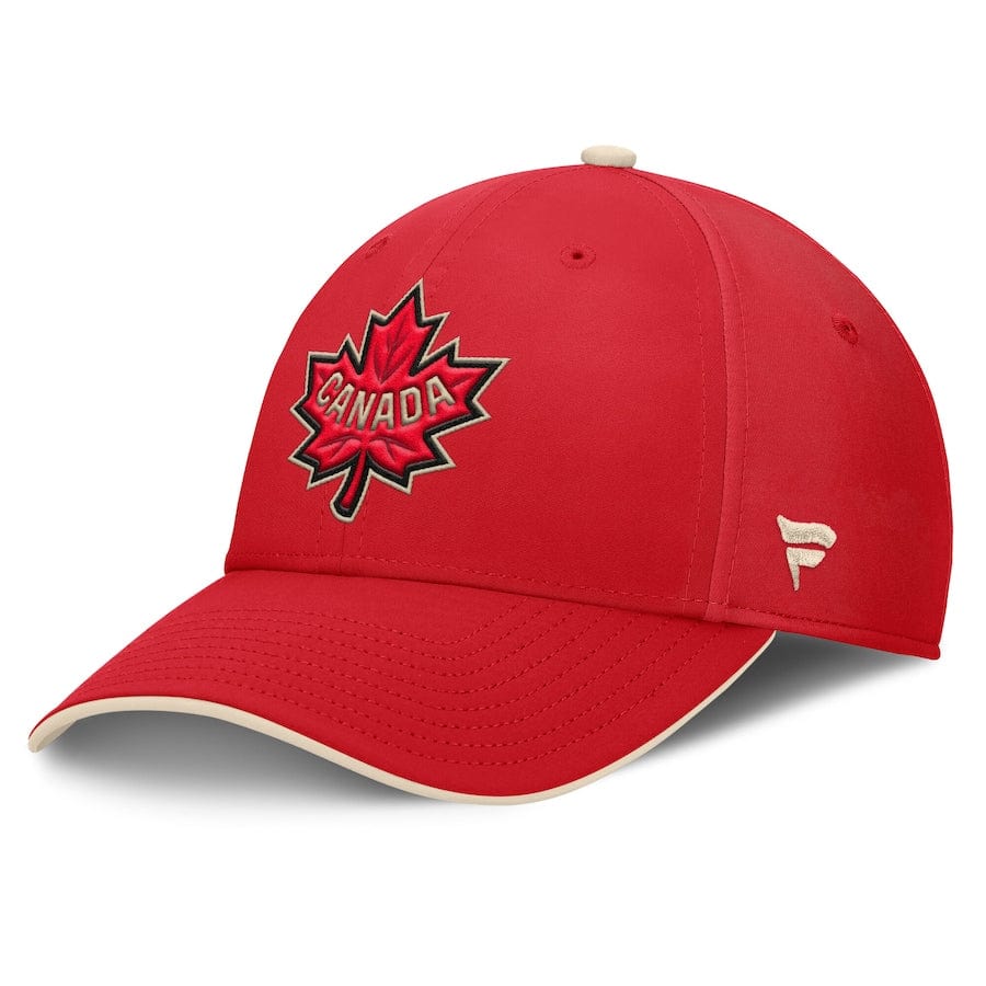 Men's Canada Fanatics Red 2025 4 Nations Face-Off Stretch Fit Hat - TheHockeyShop.com