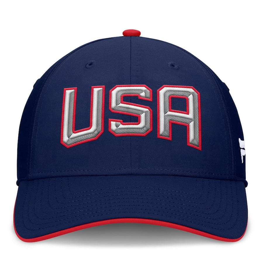Men's USA Fanatics Navy 2025 4 Nations Face-Off Stretch Fit Hat - TheHockeyShop.com