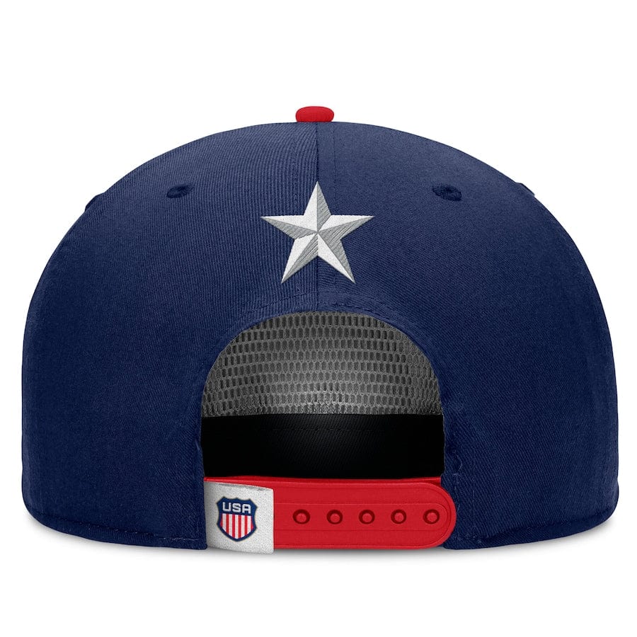 Men's USA Fanatics Navy/Red 2025 4 Nations Face-Off Golfer Snapback Hat - TheHockeyShop.com