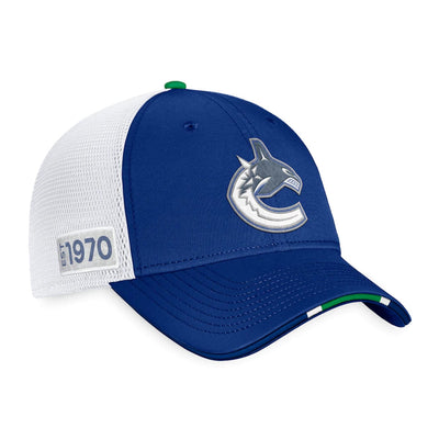 Vancouver Canucks Fanatics Authentic Pro Draft Structured Trucker Hat - The Hockey Shop Source For Sports