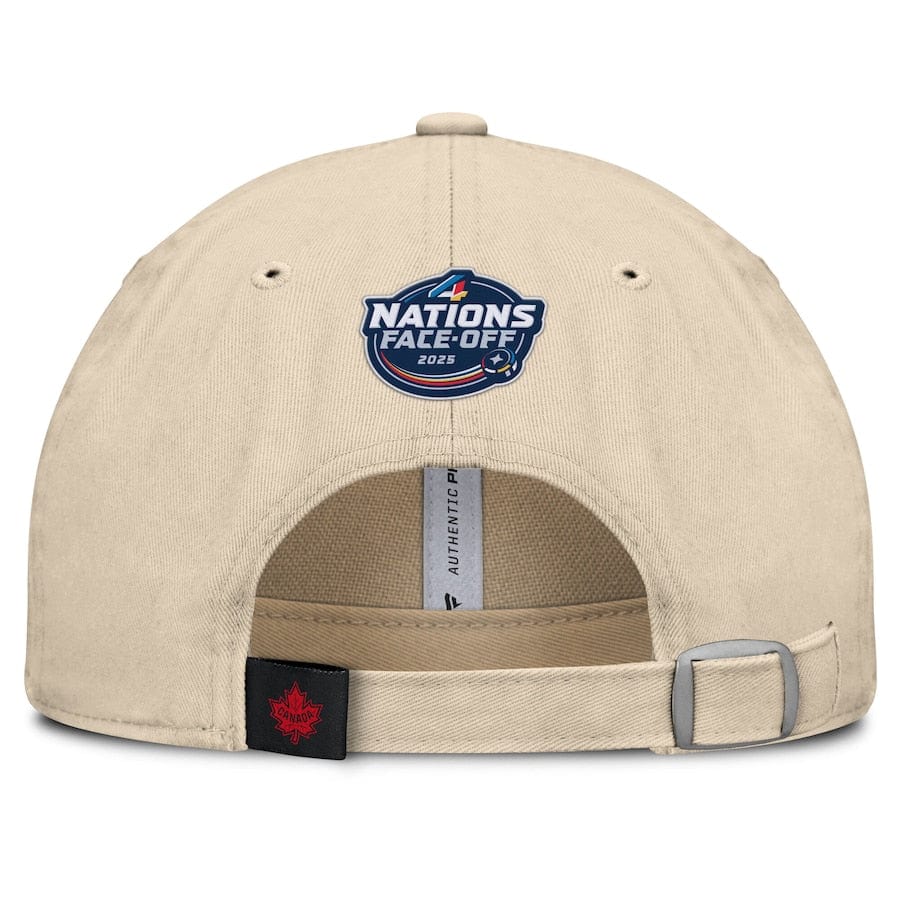 Women's Canada Fanatics Natural 2025 4 Nations Face-Off Adjustable Hat - TheHockeyShop.com