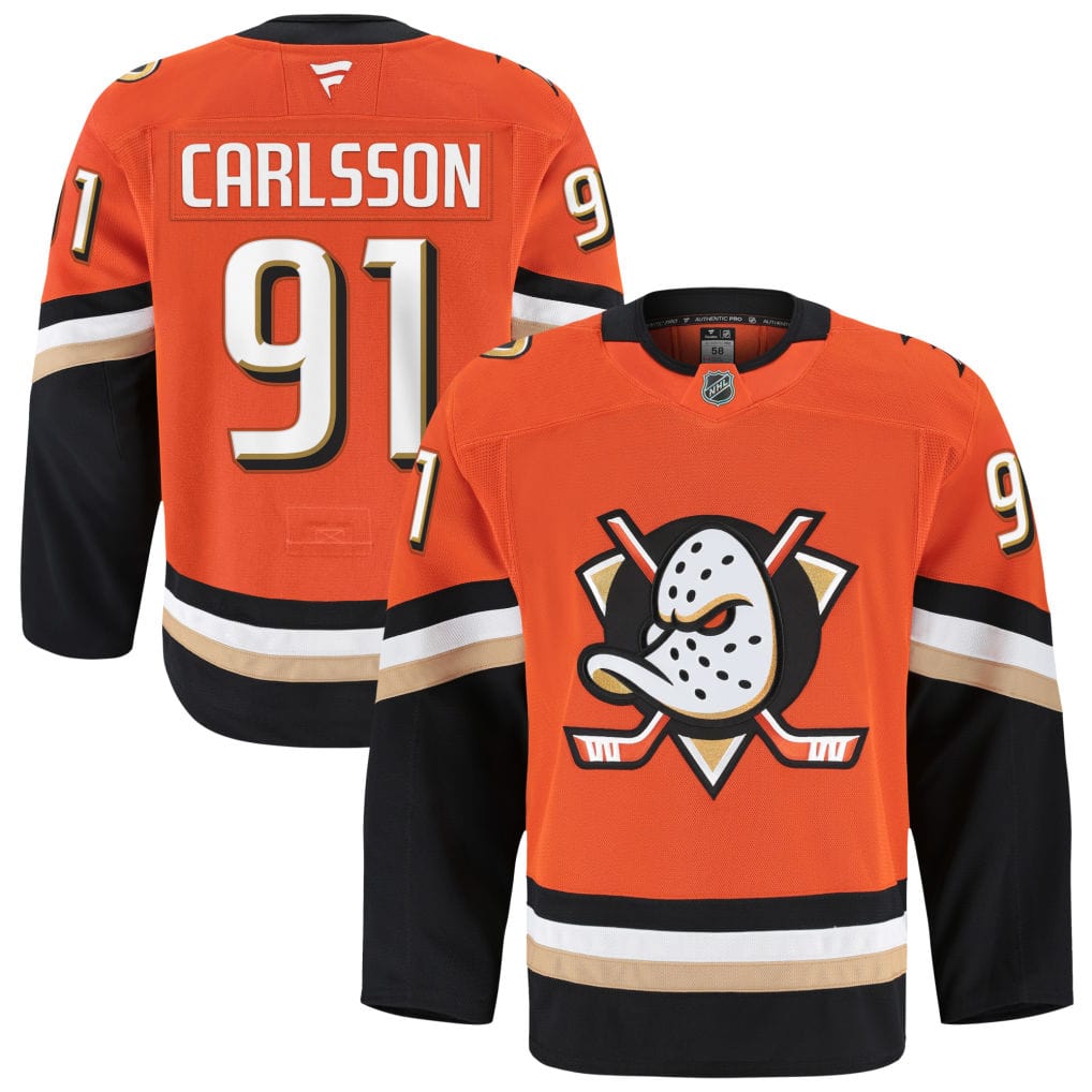 Fanatics NHL Jerseys Fanatics Premium Senior Home Jersey - Anaheim Ducks Leo Carlsson 52 (L) - TheHockeyShop