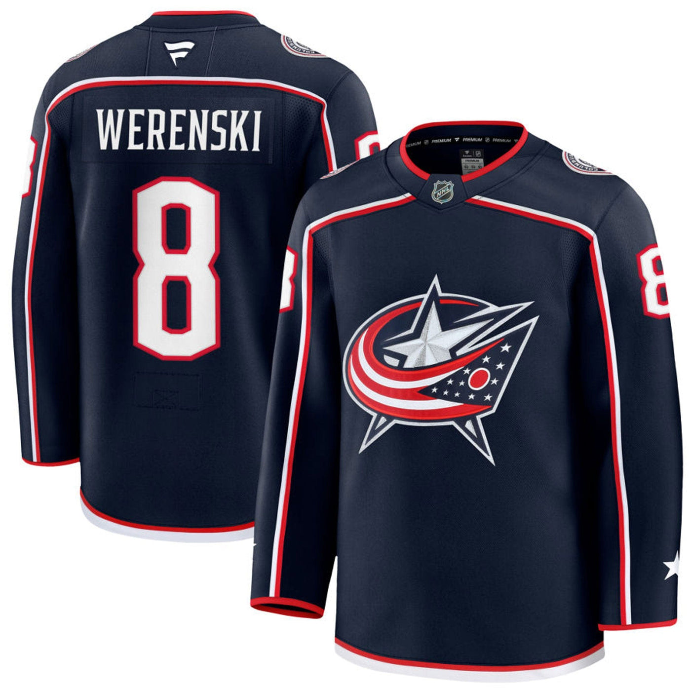 Fanatics Premium Senior Home Jersey - Columbus BlueJackets Zach Werenski - TheHockeyShop.com