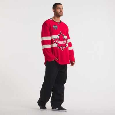 Men's Canada Nathan MacKinnon Fanatics Red 2025 4 Nations Face-Off Premium Player Jersey - TheHockeyShop.com