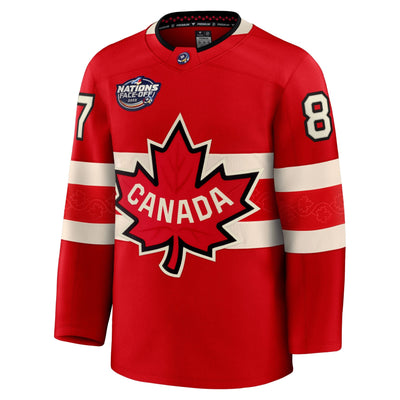 Men's Canada Sidney Crosby Fanatics Red 2025 4 Nations Face-Off Premium Player Jersey - TheHockeyShop.com