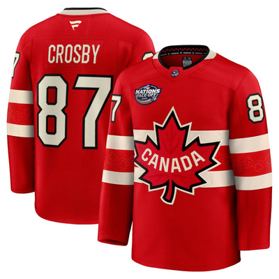 Men's Canada Sidney Crosby Fanatics Red 2025 4 Nations Face-Off Premium Player Jersey - TheHockeyShop.com