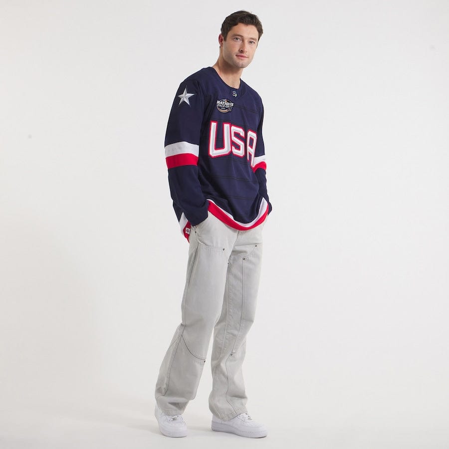 Men's USA Auston Matthews Fanatics Navy 2025 4 Nations Face-Off Premium Player Jersey - TheHockeyShop.com