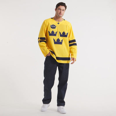 Sweden Fanatics 2025 4 Nations Face-Off Premium Jersey - Yellow - TheHockeyShop.com