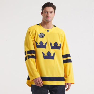 Sweden Fanatics 2025 4 Nations Face-Off Premium Jersey - Yellow - TheHockeyShop.com
