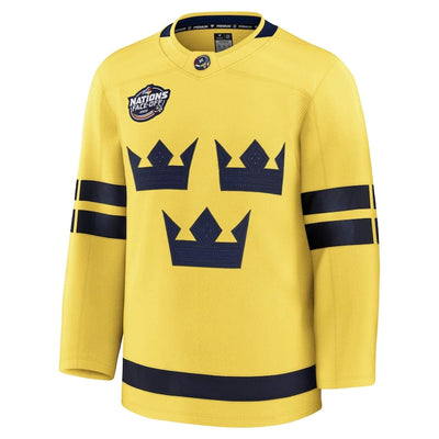 Sweden Fanatics 2025 4 Nations Face-Off Premium Jersey - Yellow - TheHockeyShop.com