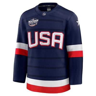 USA Fanatics 2025 4 Nations Face-Off Premium Jersey - Navy - TheHockeyShop.com