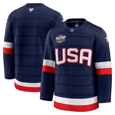 USA Fanatics 2025 4 Nations Face-Off Premium Jersey - Navy - TheHockeyShop.com