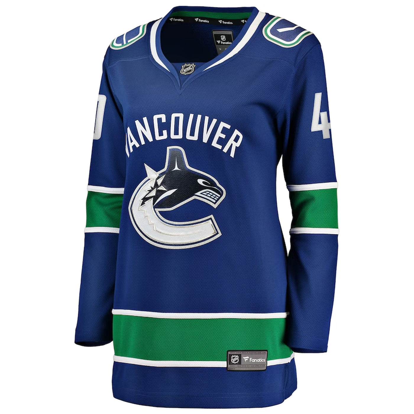 Fanatics Breakaway Womens Home Jersey - Vancouver Canucks Royal Orca - Elias Pettersson - TheHockeyShop.com