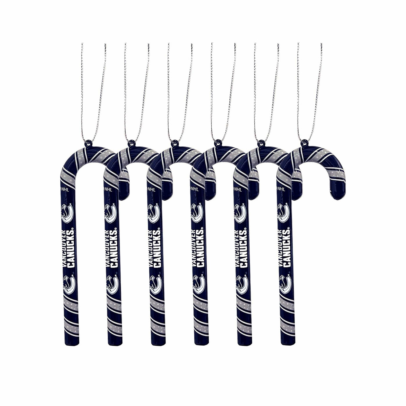 Forever Collectibles NHL Candy Cane Ornament (6-Pack) - Vancouver Canucks - TheHockeyShop.com