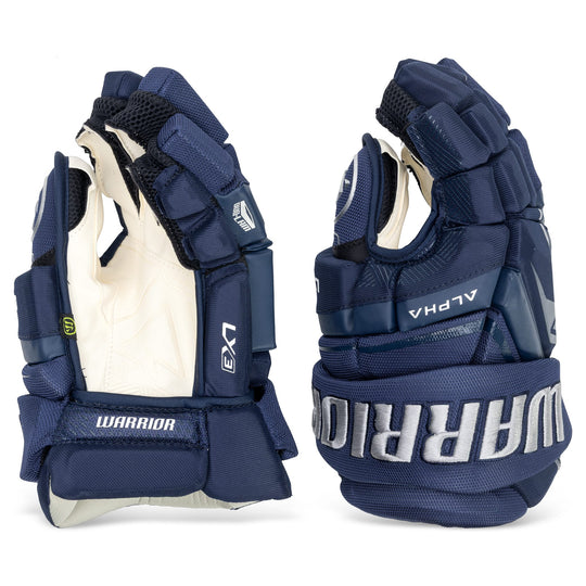 Warrior Alpha LX3 Pro Stock Senior Hockey Gloves - Columbus Blue Jackets Winter Classic Navy 13" - The Hockey Shop