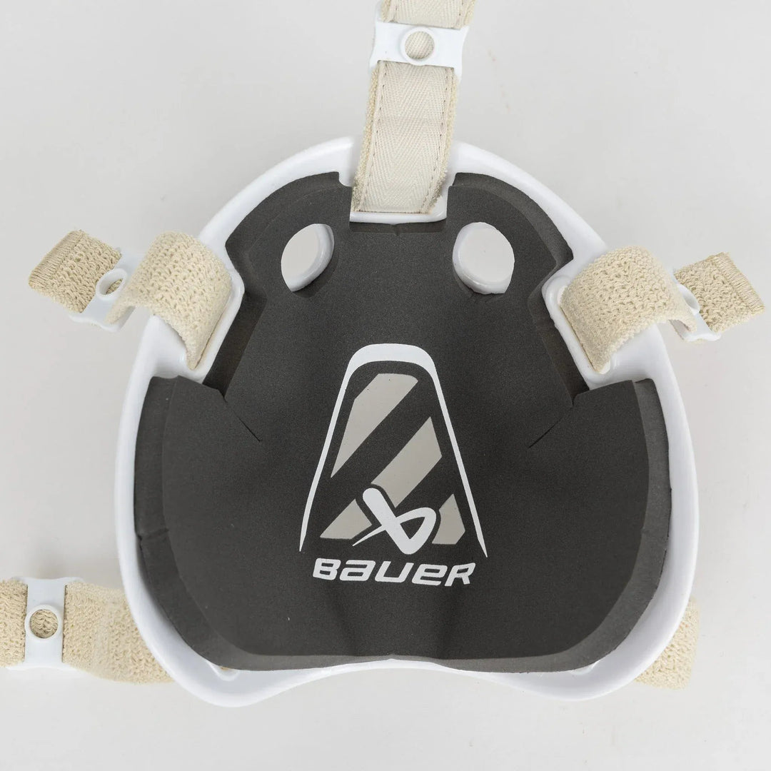 Masque De Gardien Bauer Profile 930 – Blanc, Tailles S/M, Pour Gardiens Confirmés