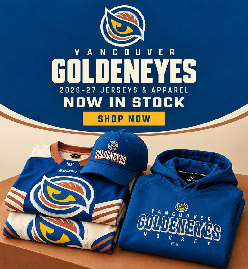 Vancouver Goldeneyes 2026-27 jerseys and apparel now in stock