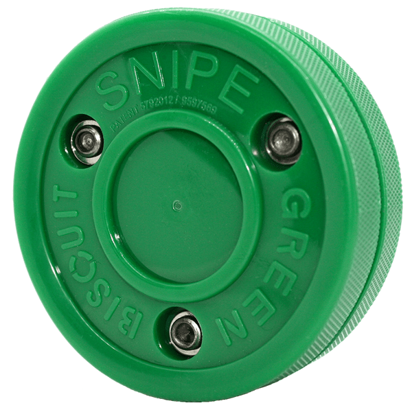 Green Biscuit Snipe Training Puck - TheHockeyShop.com