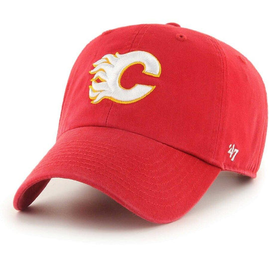 47 Brand NHL Clean Up Adjustable Hat - Calgary Flames OSFM / Red - The Hockey Shop