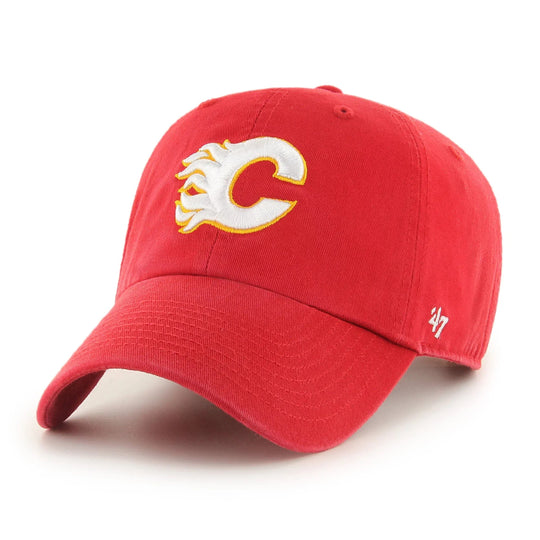 47 Brand NHL Clean Up Adjustable Hat - Calgary Flames OSFA / Red - The Hockey Shop