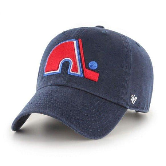 47 Brand NHL Clean Up Adjustable Hat - Quebec Nordiques OSFM / Navy - The Hockey Shop