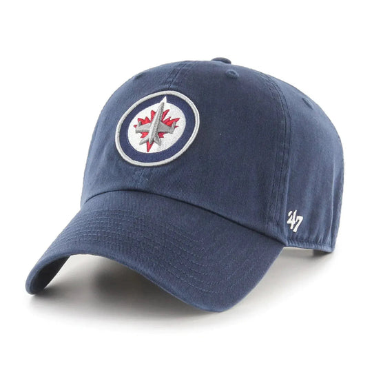 47 Brand NHL Clean Up Adjustable Hat - Winnipeg Jets Navy / OSFM - The Hockey Shop