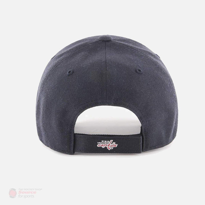Cappello Snapback '47 Brand Low Profile - Washington Capitals. Berretto Da Baseball Regolabile, Lana E Poliestere, Visiera Curva.