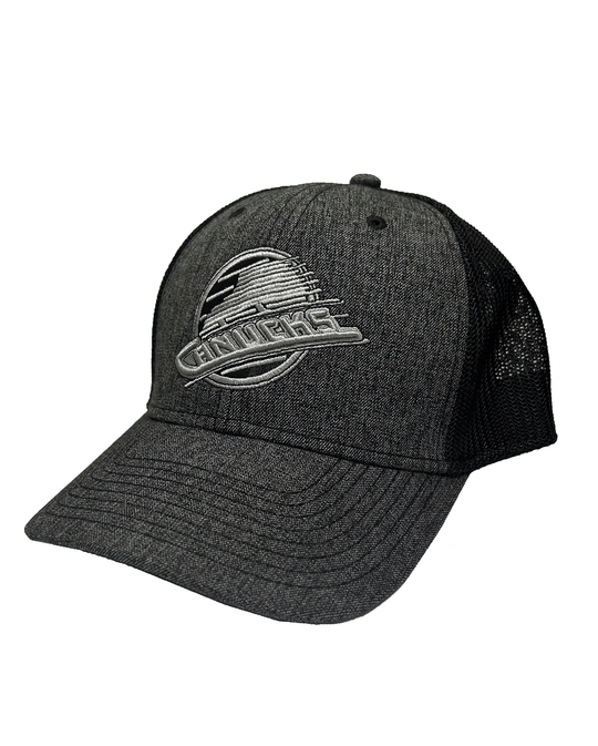 American Needle NHL Heather Poly Tonal Hat - Vancouver Canucks Retro Skate S/M / Grey - The Hockey Shop