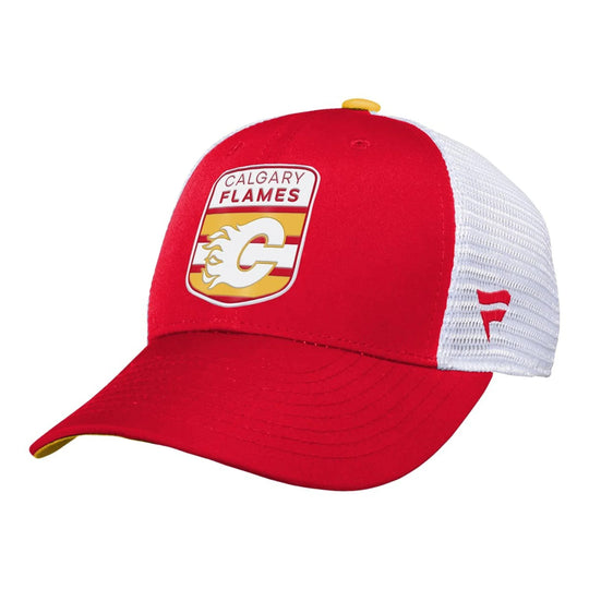 Calgary Flames - Fanatics NHL Draft Structured Trucker Youth Hat YTH / Trucker - The Hockey Shop