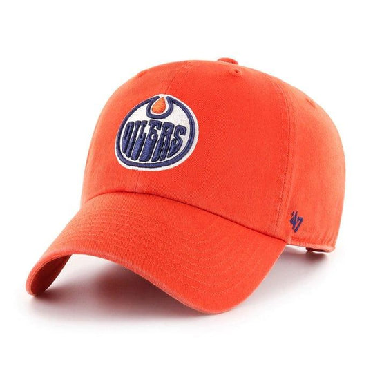 Edmonton Oilers - 47 Brand NHL Clean Up Adjustable Hat OSFM / Orange - The Hockey Shop
