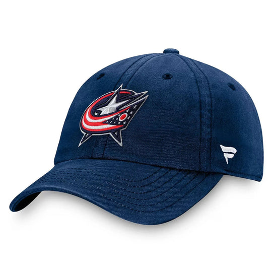 Fanatics Core Unstructured Primary Logo Adjustable Hat - Columbus Blue Jackets OSFM / Navy - The Hockey Shop